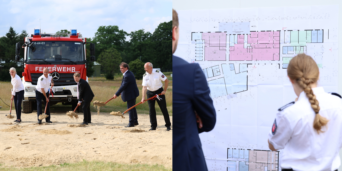 NLBK: Spatenstich für den Neubau eines Technikzentrums und einer Feuerwehrtechnischen Zentrale in Celle-Scheuen